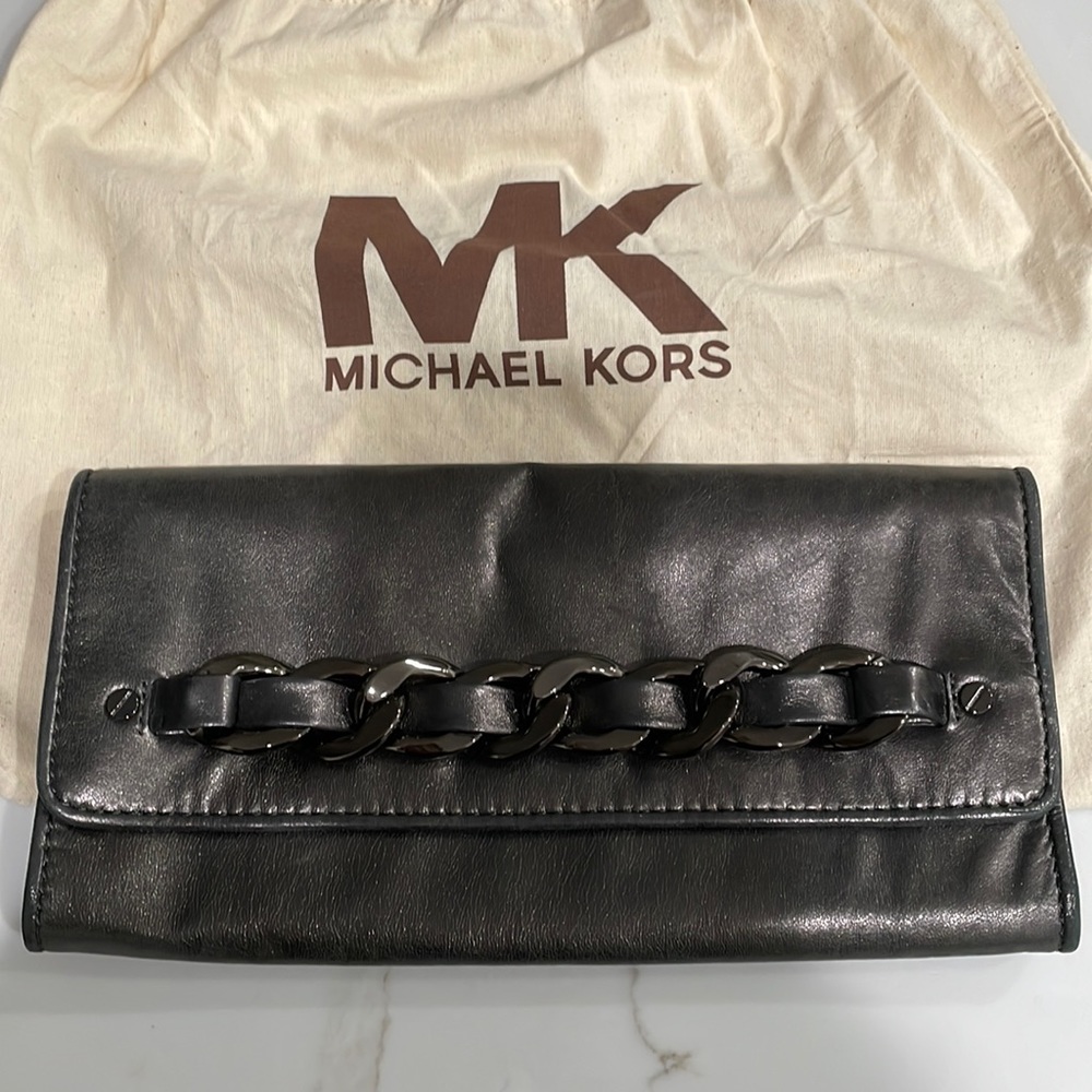 MICHAEL Michael Kors Pewter Clutch